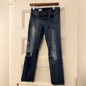 GAP distressed straight-leg jeans